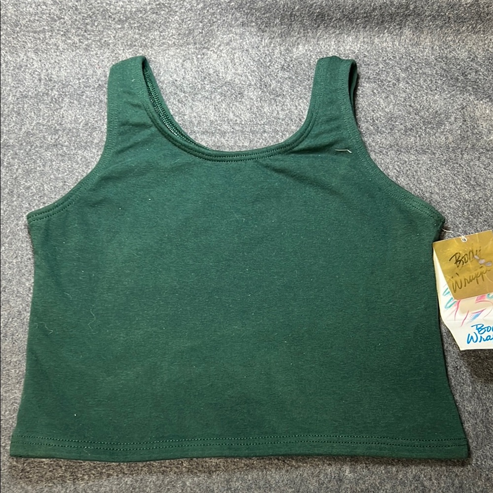 Forest Green Cotton Lycra Tank Top CXL Cheer & Dance NWOT